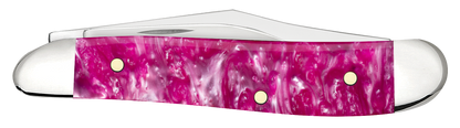 W.R. Case XX Knives Peanut Pink Crackle Kirinite 16163 Stainless Pocket Knife