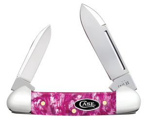 W.R. Case XX Knives Butterbean Pink Crackle Kirinite 16164 Stainless Pocket Knife