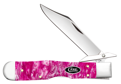 W.R. Case XX Knives Cheetah Cub Pink Crackle Kirinite 16166 Stainless Pocket Knife