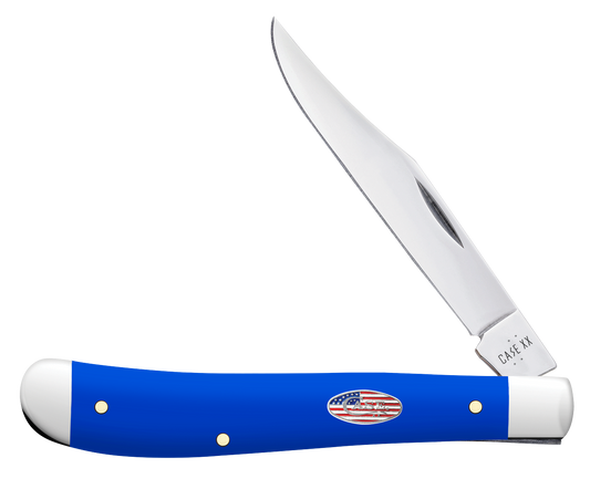 W.R. Case XX Knives Slimline Trapper Royal Blue Synthetic 16403 Stainless Pocket Knife