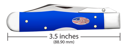 W.R. Case XX Knives Cheetah Cub Royal Blue Synthetic USA 16406 Stainless Pocket Knife