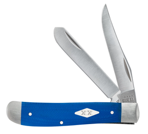 W.R. Case XX Knives Mini Trapper Blue G-10 Satin Stainless 16751 Pocket Knife