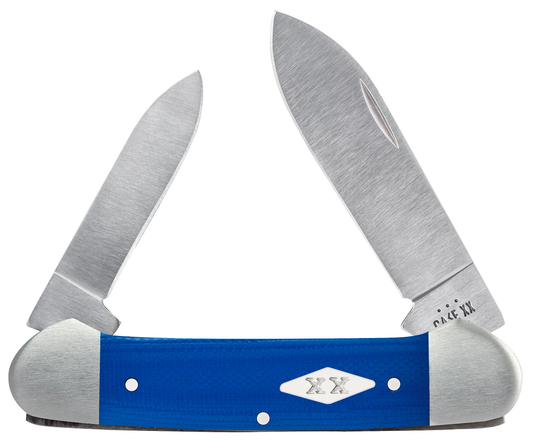 W.R. Case XX Knives Canoe Blue G-10 Satin Stainless 16753 Pocket Knife