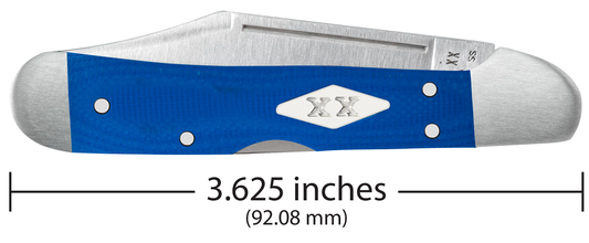 W.R. Case XX Knives Mini Copperlock Blue G-10 Satin Stainless 16754 Pocket Knife