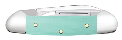 W.R. Case XX Knives Butterbean Ichthus Seafoam Green G10 18107 Stainless Pocket Knife
