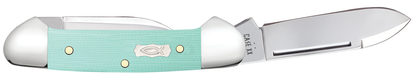 W.R. Case XX Knives Butterbean Ichthus Seafoam Green G10 18107 Stainless Pocket Knife
