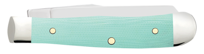 W.R. Case XX Knives Tiny Trapper Ichthus Seafoam Green G-10 18110 Stainless Pocket Knife