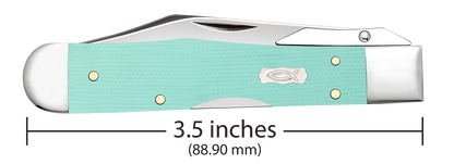 W.R. Case XX Knives Cheetah Cub Ichthus Seafoam Green G-10 18112 Stainless Pocket Knife