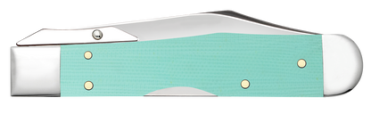 W.R. Case XX Knives Cheetah Cub Ichthus Seafoam Green G-10 18112 Stainless Pocket Knife
