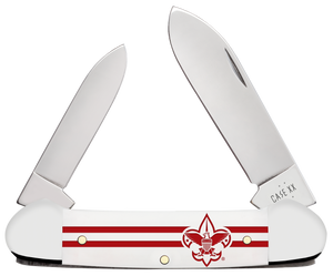 W.R. Case XX Knives Canoe Scouting America White Synthetic 18140 Pocket Knife
