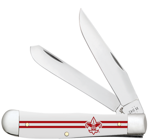 W.R. Case XX Knives Trapper Scouting America White Synthetic 18141 Pocket Knife