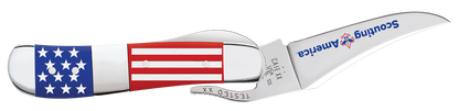 W.R. Case XX Knives Russlock Scouting America Red & Blue Synthetic 18144 Stainless Pocket Knife