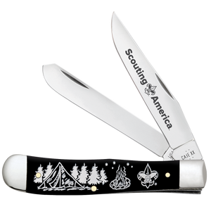 W.R. Case XX Knives Trapper Scouting America Black Synthetic 18145 Pocket Knife