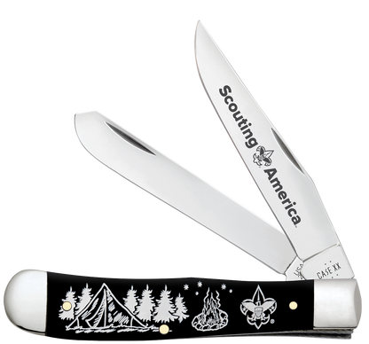 W.R. Case XX Knives Trapper Scouting America Black Synthetic 18145 Pocket Knife