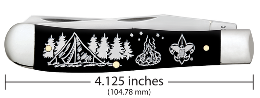 W.R. Case XX Knives Trapper Scouting America Black Synthetic 18145 Pocket Knife