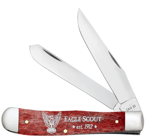W.R. Case XX Knives Trapper Eagle Scout Old Red Bone 18146 Stainless Pocket Knife