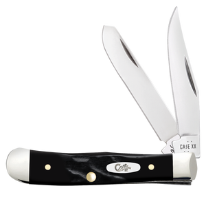 W.R. Case XX Knives Tiny Trapper Rough Black Synthetic 18241 Stainless Pocket Knife