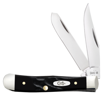 W.R. Case XX Knives Tiny Trapper Rough Black Synthetic 18241 Stainless Pocket Knife