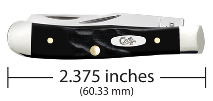 W.R. Case XX Knives Tiny Trapper Rough Black Synthetic 18241 Stainless Pocket Knife