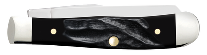 W.R. Case XX Knives Tiny Trapper Rough Black Synthetic 18241 Stainless Pocket Knife