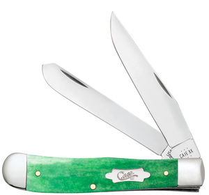 W.R. Case XX Knives Trapper Smooth Emerald Green Bone 19940 Stainless Pocket Knife