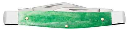 W.R. Case XX Knives Medium Stockman Emerald Green Bone 19942 Stainless Pocket Knife
