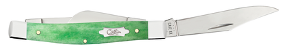 W.R. Case XX Knives Medium Stockman Emerald Green Bone 19942 Stainless Pocket Knife