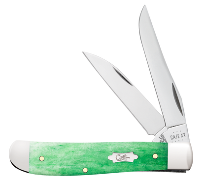 Case XX™ Knives Mini Trapper Emerald Green Bone 19944 Stainless Pocket Knife