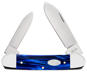 W.R. Case XX Knives Canoe Blue Pearl Kirinite 23447 Stainless Pocket Knife