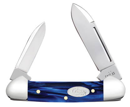W.R. Case XX Knives Butterbean Blue Pearl Kirinite 23449 Stainless Pocket Knife
