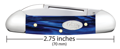 W.R. Case XX Knives Butterbean Blue Pearl Kirinite 23449 Stainless Pocket Knife