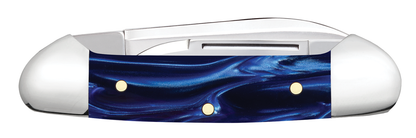W.R. Case XX Knives Butterbean Blue Pearl Kirinite 23449 Stainless Pocket Knife