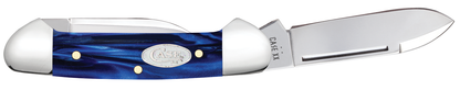W.R. Case XX Knives Butterbean Blue Pearl Kirinite 23449 Stainless Pocket Knife