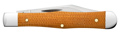 W.R. Case XX Knives Natural Canvas Micarta Swell Center Jack Stainless 23694 Pocket Knife