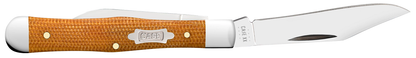 W.R. Case XX Knives Natural Canvas Micarta Swell Center Jack Stainless 23694 Pocket Knife