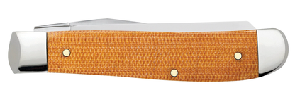 W.R. Case XX Knives Natural Canvas Micarta Mini Trapper Stainless 23695 Pocket Knife