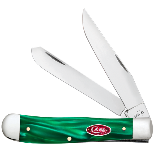 W.R. Case XX Knives Trapper Green Pearl Kirinite 24410 Stainless Pocket Knife