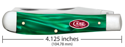 W.R. Case XX Knives Trapper Green Pearl Kirinite 24410 Stainless Pocket Knife