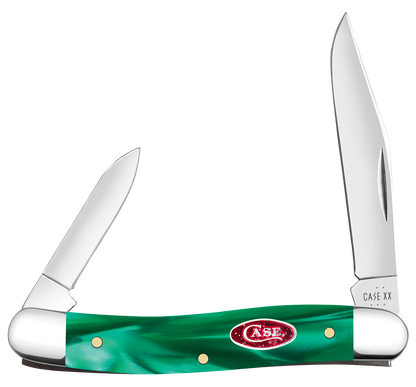 W.R. Case XX Knives Medium Pen Green Pearl Kirinite 24412 Stainless Pocket Knife