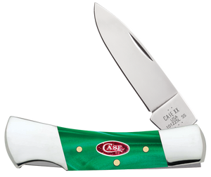 W.R. Case XX Knives Lockback Green Pearl Kirinite 24415 Stainless Pocket Knife