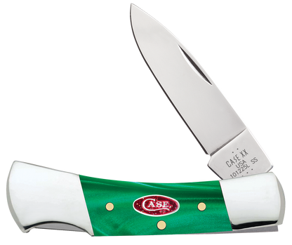 W.R. Case XX Knives Lockback Green Pearl Kirinite 24415 Stainless Pocket Knife