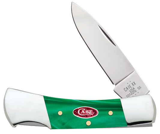 W.R. Case XX Knives Lockback Green Pearl Kirinite 24415 Stainless Pocket Knife