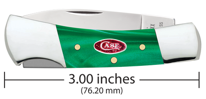 W.R. Case XX Knives Lockback Green Pearl Kirinite 24415 Stainless Pocket Knife
