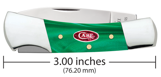 W.R. Case XX Knives Lockback Green Pearl Kirinite 24415 Stainless Pocket Knife