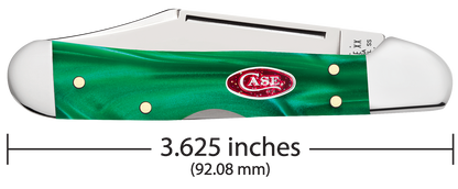 W.R. Case XX Knives Mini Copperlock Green Pearl 24416 Stainless Pocket Knife