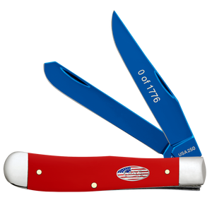 W.R. Case XX Knives Trapper America 250 Ann. Red 25002 Stainless 1/1776 Pocket Knife