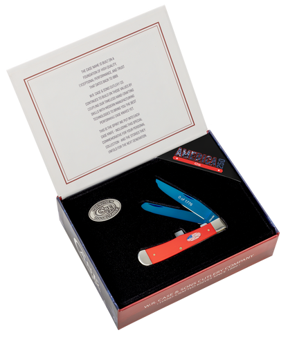 W.R. Case XX Knives Trapper America 250 Ann. Red 25002 Stainless 1/1776 Pocket Knife