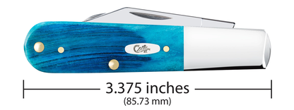 W.R. Case XX Knives Barlow Sawcut Caribbean Blue Bone 25581 Stainless Pocket Knife