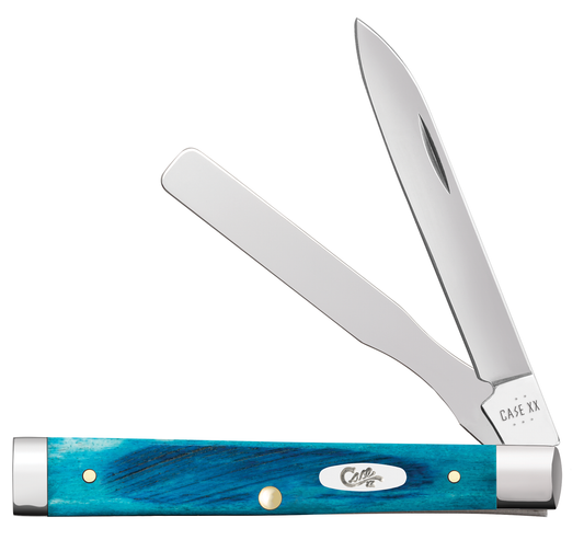 W.R. Case XX Knives Baby Doc Sawcut Caribbean Blue Bone 25582 Stainless Pocket Knife