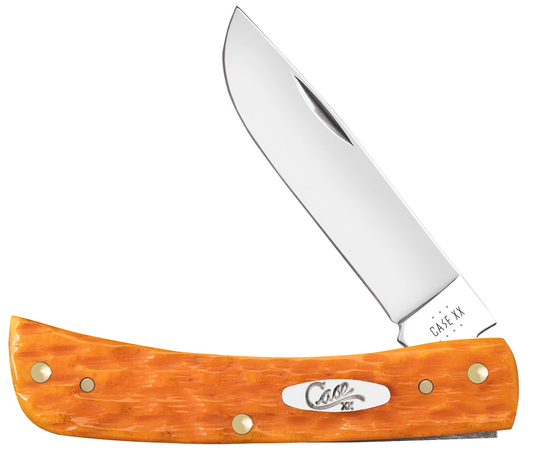 W.R. Case XX Knives Sodbuster Jr Persimmon Orange Bone 26564 Stainless Pocket Knife